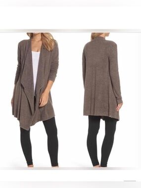 NEW * Barefoot Dreams Calypso Wrap CozyChic Lite Cardigan, Cocoa Brown, L/XL